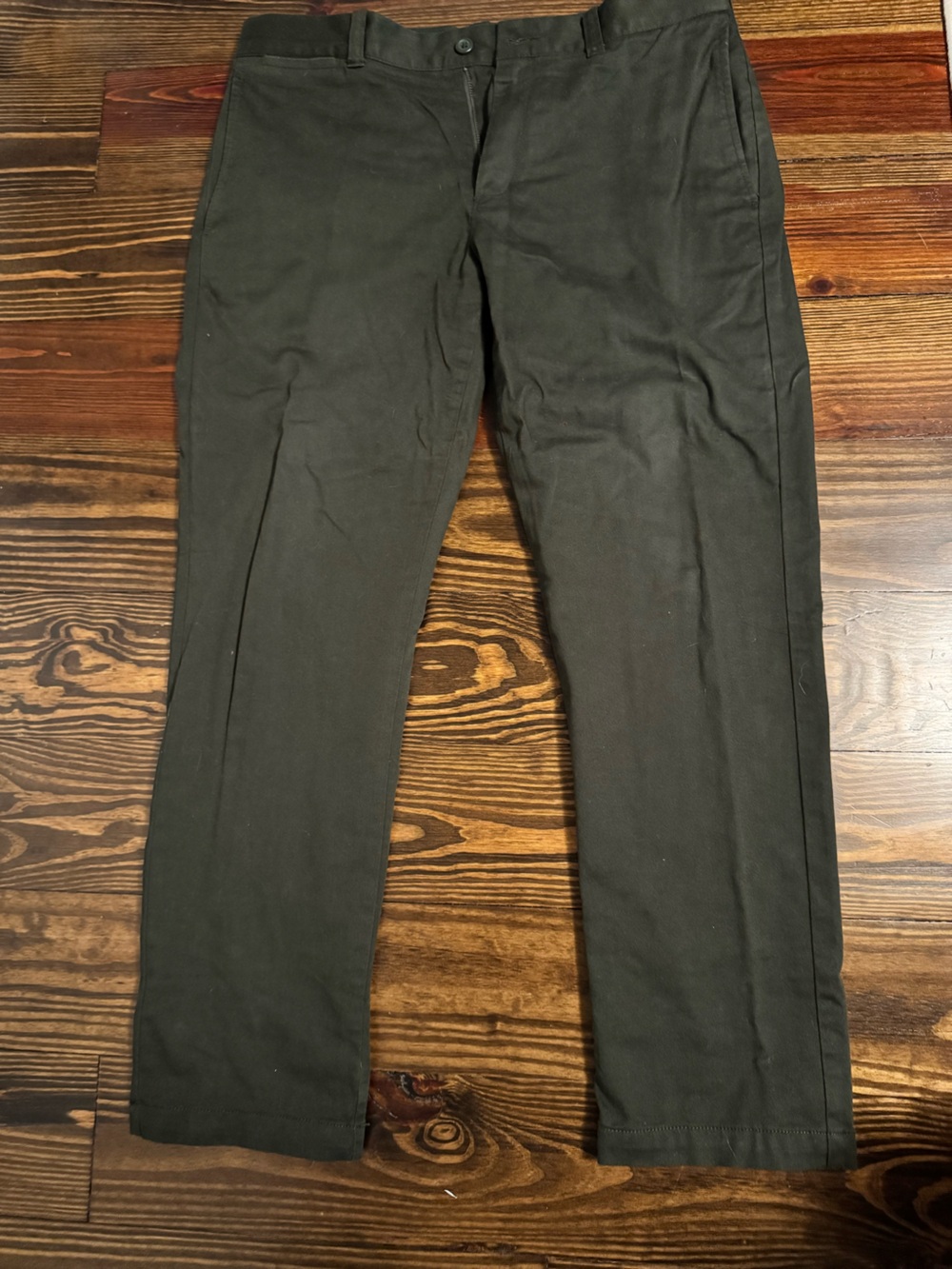 J. Crew Men's Dark Green fleece lined chinos